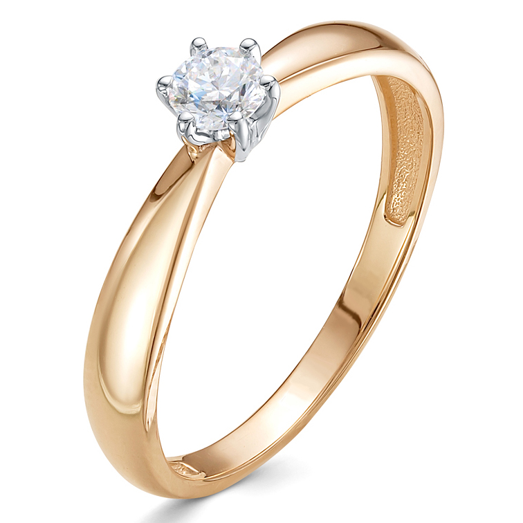 Кольцо, золото, бриллиант, 662-1100